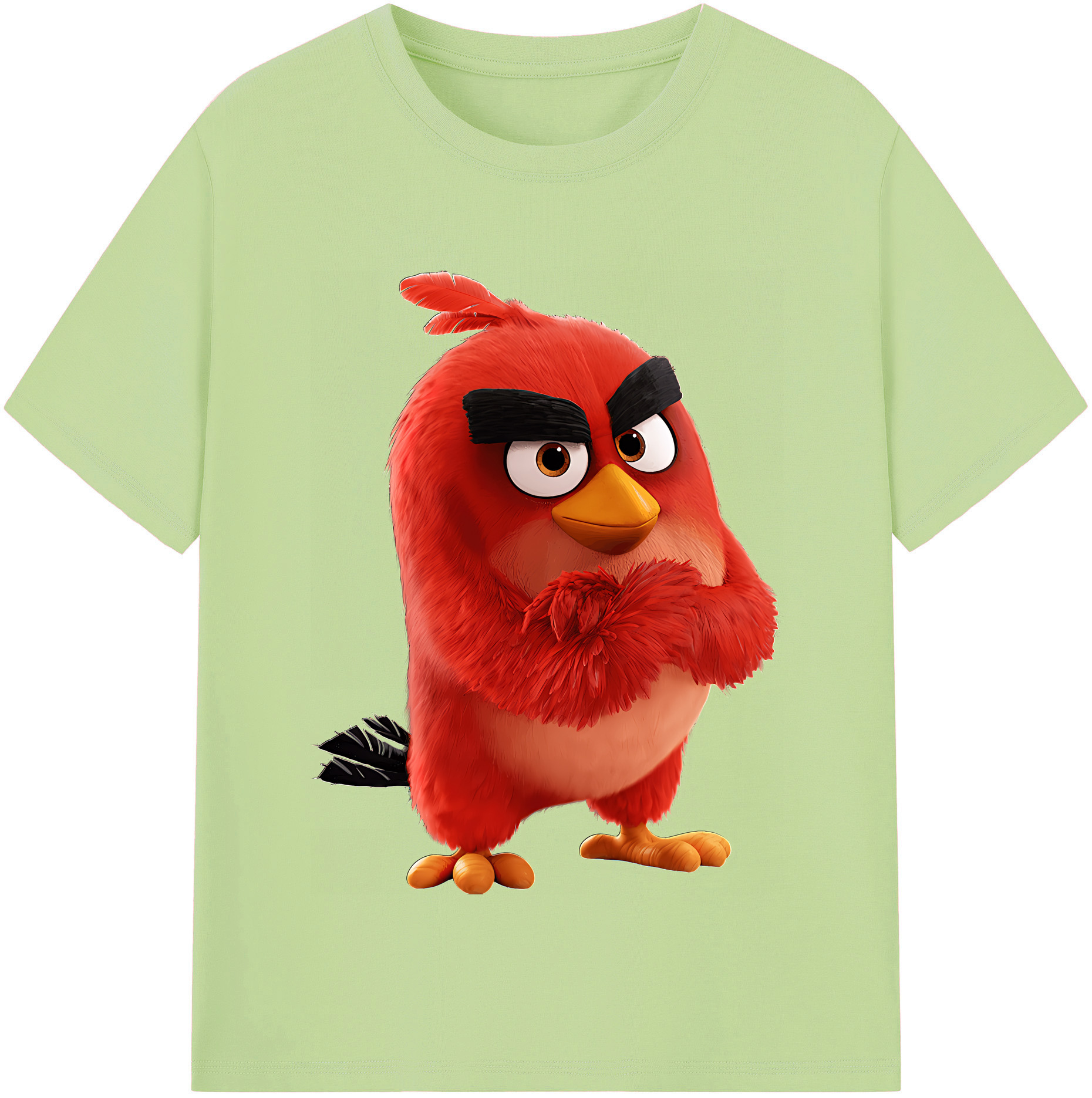 （画像用） Angry Birds アングリーバード 綿100％半袖Tシャツ（フロントプリント）